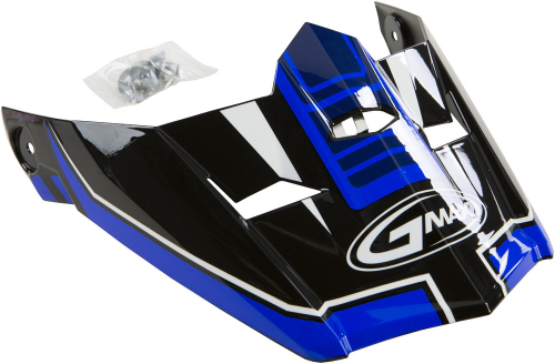 G-Max - G-Max Visor for MX46 Uncle Helmet - XS-Sm - Black/Blue - G046830
