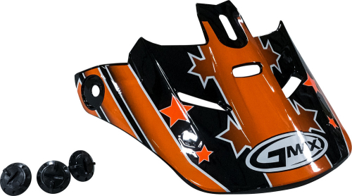 G-Max - G-Max Visor for GM46Y Youth Helmet - S/Star Black/Orange - G046121