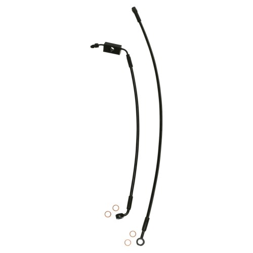 Magnum - Magnum Black Coated XR Stainless Front Brakeline Kit with Black Fittings - 23in. Total Length - SBB1326-23