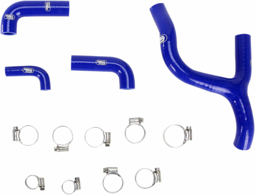 Moose Racing - Moose Racing Radiator Hose/Clamp Kit  - Blue (Y-Piece) - 1902-0962