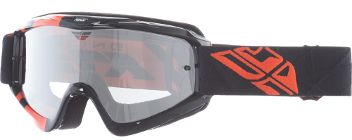 Fly Racing - Fly Racing Zone Youth Goggles (2017) - 37-3028 - Black/Orange/Clear/Flash Chrome Lens