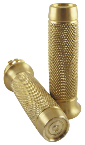 Brass Balls Cycles - Brass Balls Cycles Knurled Moto Grips - Gold - BB08-260