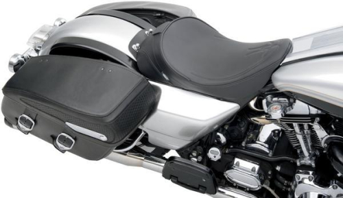 Drag Specialties - Drag Specialties Solo Front Seat - Black Pinstripe - 0801-0532
