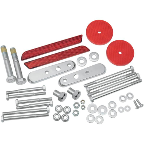 Drag Specialties - Drag Specialties Chrome Rear Turn Signal Relocation Kit - L32-03A6