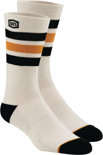 100% - 100% Stripes Socks - 24020-021-18 - Warm Gray - Lg-XL