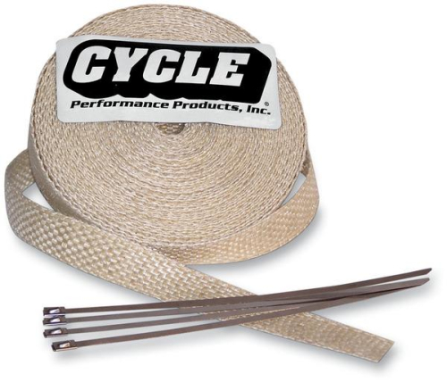 Cycle Performance - Cycle Performance Exhaust Pipe Wrap - 2in. x 100ft. - Natural - CPP/9043-100