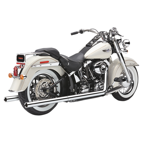 Cobra - Cobra Softail Dual Exhaust System with Billet Tips - 6984