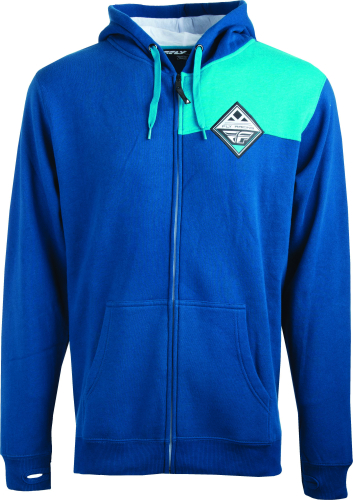 Fly Racing - Fly Racing Patch Zip Up Hoody - 354-62812X - Blue - 2XL