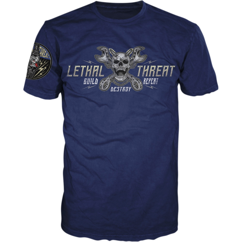 Lethal Threat - Lethal Threat Break Neck Speed T-Shirt - VV40162M - Blue - Medium