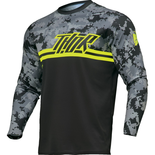 Thor - Thor Sector Digi Camo Youth Jersey - 2912-2394 - Black/Camo - 2XS
