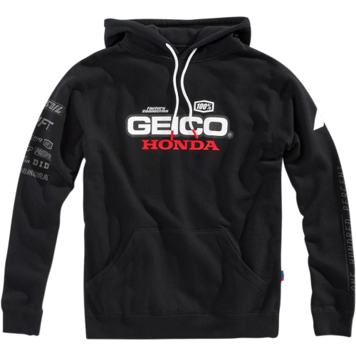 100% - 100% Pullover Bravo Geico Hoodie - 36903-001-11 - Black - Medium