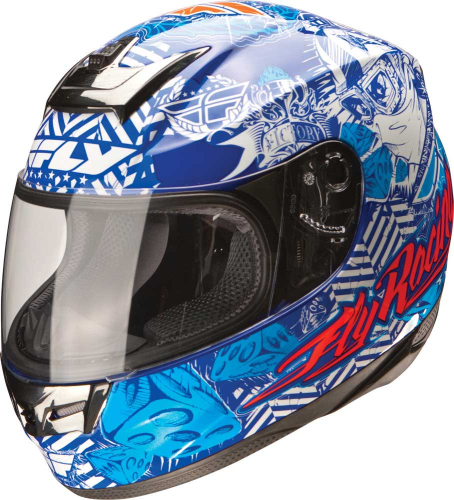 Fly Racing - Fly Racing Paradigm Winners Circle Classic Helmet - 73-8020-1 - Blue/White Winners Circle - X-Small