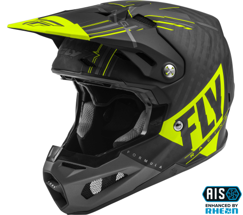Fly Racing - Fly Racing Formula Vector Helmet - 73-4412M - Matte Hi-Vis/Black/Gray - Medium