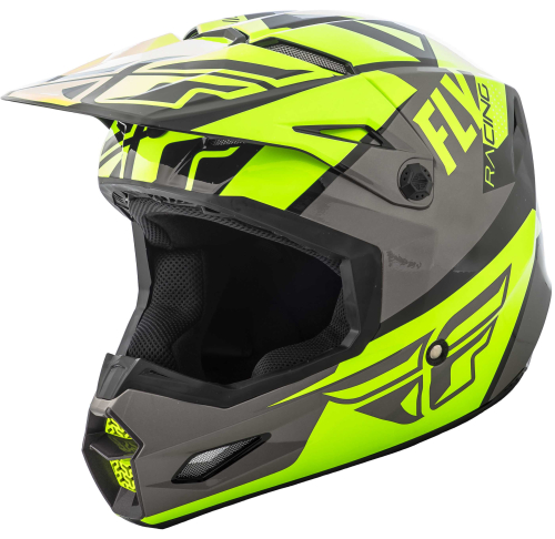 Fly Racing - Fly Racing Elite Guild Helmet - 73-8605-4-XS - Hi-Vis/Gray/Black - X-Small