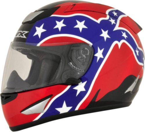 AFX - AFX FX-95 Flag Helmet - 01019679 - Rebel Black - Small