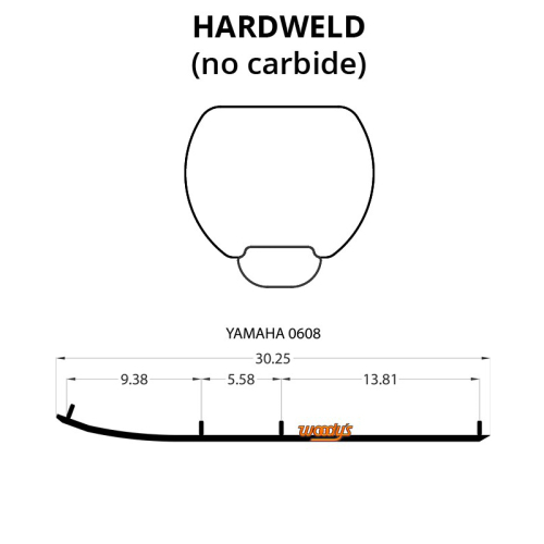 Woodys - Woodys Top-Stock Hard Surface Bar Carbide Runners - HSY-0608