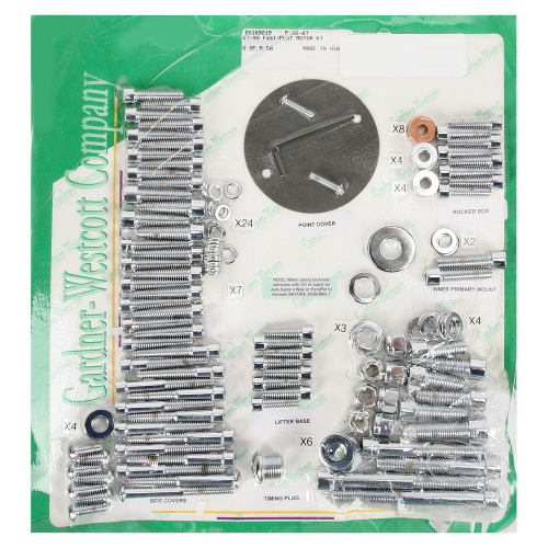Gardner-Westcott - Gardner-Westcott Motor Chrome Steel Socket-Head Bolt Kit - P-80-87