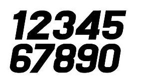 N-Style - N-Style SX Pros XL Stick-On Number - 7in. - No.2 - Black - NSX7-2B
