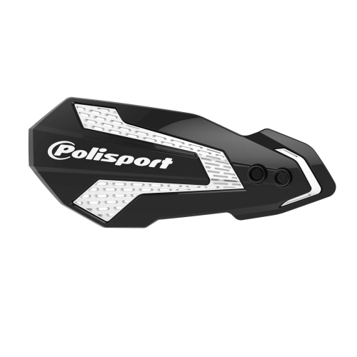Polisport - Polisport MX Flow Perch Mount Handguard - Black/White - 8308200001