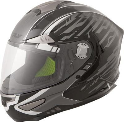 Fly Racing - Fly Racing Luxx Shock Helmet - F73-8310XS TC-12 - Black/Silver - X-Small