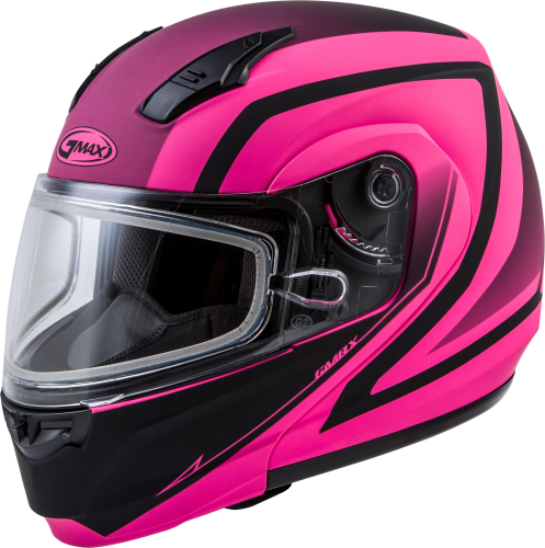 G-Max - G-Max MD-04S Docket Womens Helmet - G2042226 - Hi-Vis Pink/Black - Large