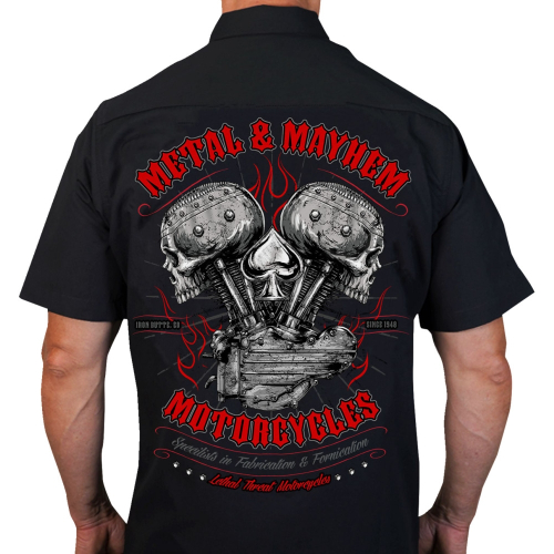 Lethal Threat - Lethal Threat Metal Mayhem Shop Shirt - DG60165-4XL - Black/Red - 4XL