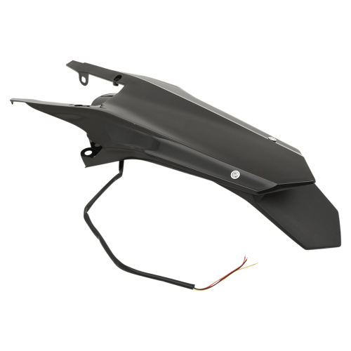 UFO Plastics - UFO Plastics Rear Fender with LED - Enduro - Black - HU03362001