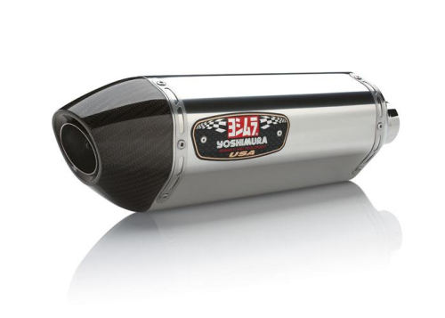 Yoshimura - Yoshimura R-77 Signature Series Slip-On (Center-Stand) - Stainless Steel Muffler - Carbon Fiber End Cap - 12500E0520