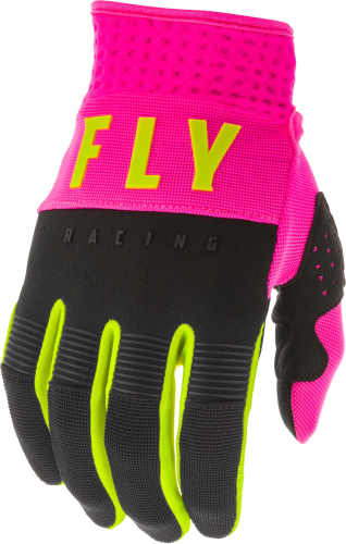 Fly Racing - Fly Racing F-16 Youth Gloves - 373-91604 - Neon Pink/Black/Hi-Vis - 04