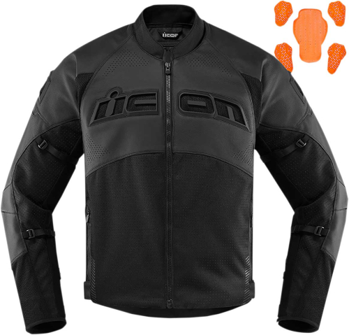 Icon - Icon Contra2 Leather Perforated Jacket - 2810-3660 - Stealth - Small