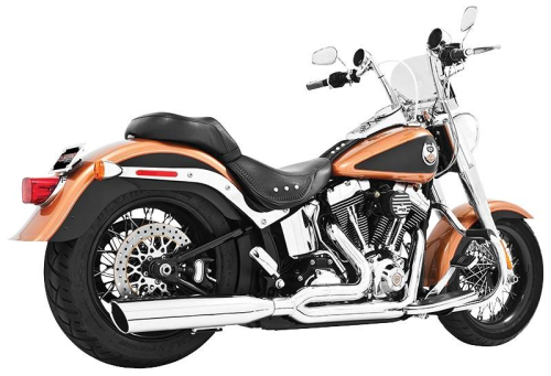 Freedom Performance - Freedom Performance Union 2-Into-1 Exhaust System - Chrome with Black Tip - HD00377