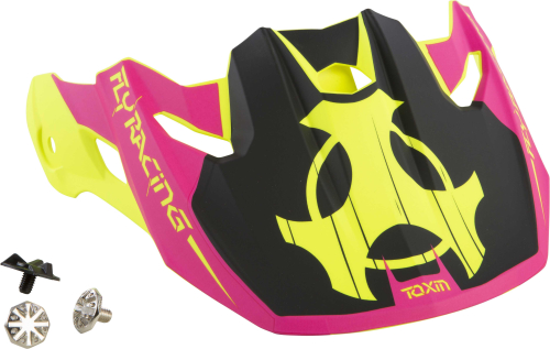 Fly Racing - Fly Racing Visor for Toxin Youth Helmets - Original Matte Hi-Vis/Pink - 73-88022Y