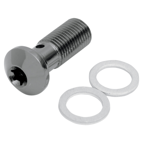 Russell - Russell Renegade Universal Adapter Fitting - 10mm x 1.0in. Banjo Bolt - Black Torx Head - R406023B