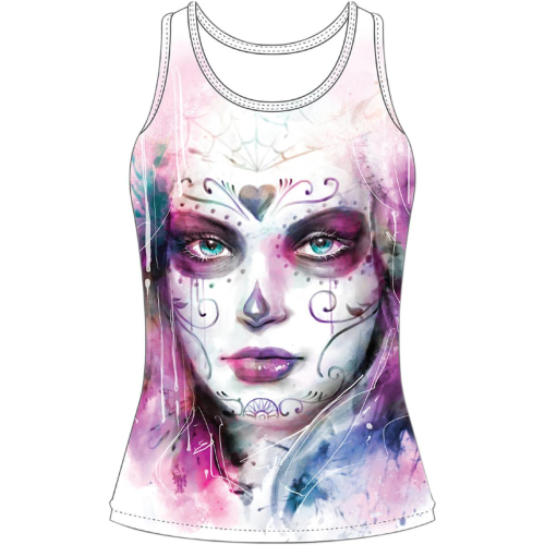 Lethal Threat - Lethal Threat Painted Soul Womens Tank Top - LA204721X - White - 1XL