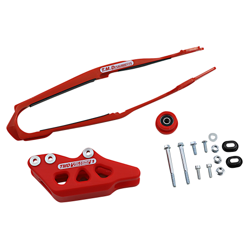 T.M. Designworks - T.M. Designworks Dirt Cross Multi-Purpose Chain Slide-N-Guide Kit FE1 Guide - Red - DCK-OR7-RD