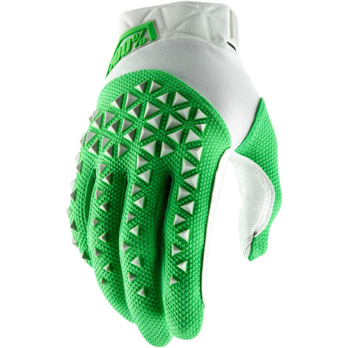 100% - 100% Airmatic Gloves - 10012-265-11 - Silver/Green - Medium