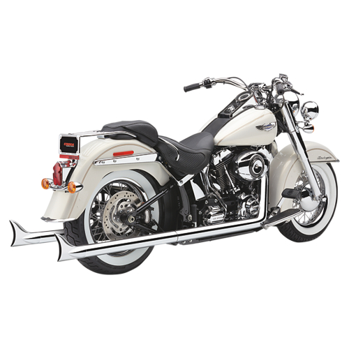 Cobra - Cobra Softail Dual Exhaust System with Fishtail Tips - 6987