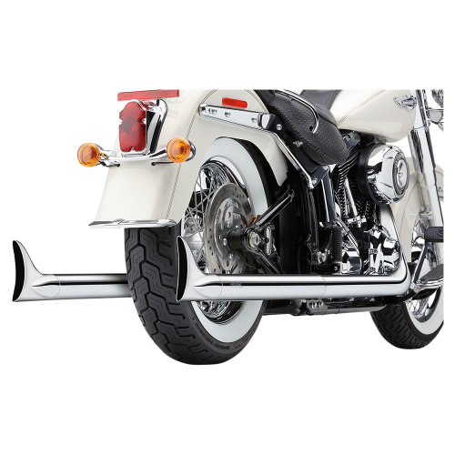 Cobra - Cobra Softail Dual Exhaust System with Fishtail Tips - 6989