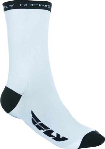 Fly Racing - Fly Racing Crew Socks - 350-0374L - White/Black - Lg-XL