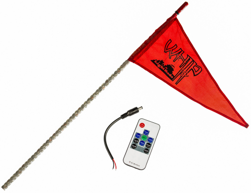 Whip-It - Whip-It Deluxe Lighted Flag - 7ft. - White - 36-2140