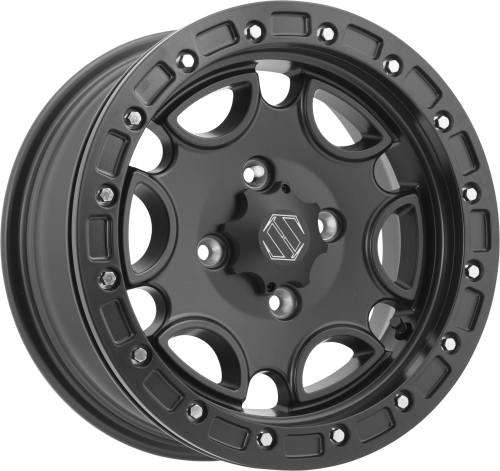 Hiper Wheel - Hiper Wheel Falcon Wheel - 14x6 - 4+2 - 4/110 - Matte Black - 1460-YFSBK-42-SBL-B