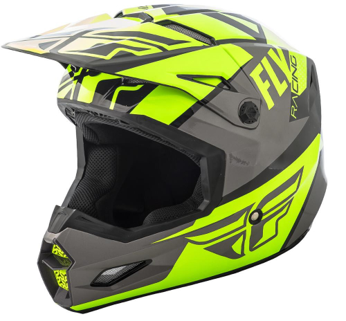 Fly Racing - Fly Racing Elite Guild Helmet - 73-8605-6-M - Hi-Vis/Gray/Black - Medium