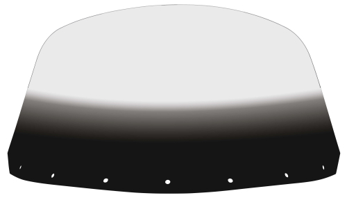 Memphis Shades - Memphis Shades Standard Windshield - 15in. - Gradient Black - MEP8411