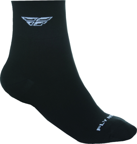 Fly Racing - Fly Racing Shorty Socks - 350-0380L - Black/White - Lg-XL