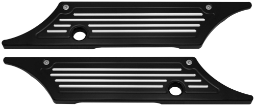 Pro-One Performance - Pro-One Performance Saddlebag Latch Covers - Ball-Milled - Black - 104720B