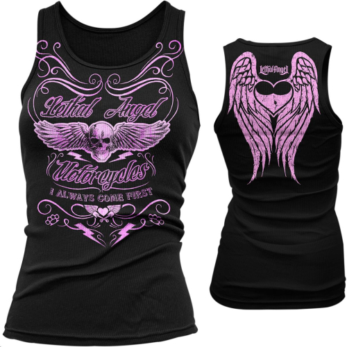 Lethal Threat - Lethal Threat I Come First Womens Tank Top - LT20387M - Black - Medium