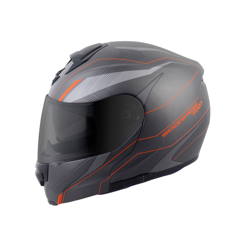 Scorpion - Scorpion EXO-GT3000 Sync Helmet - 300-1132 - Gray/Orange - X-Small