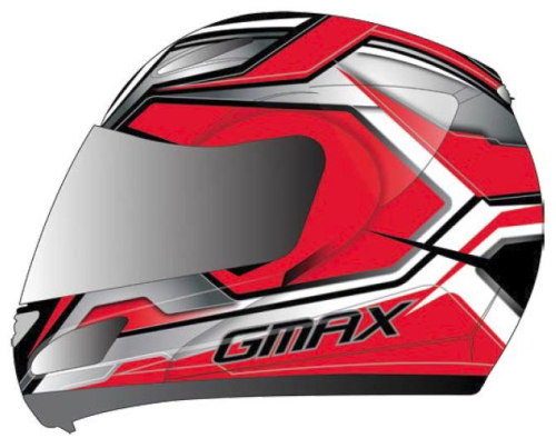 G-Max - G-Max GM44S Glacier Helmet - XF-3-72-6081XS - Red/Silver/Black - X-Small