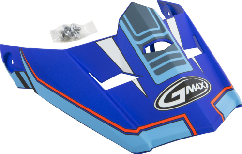 G-Max - G-Max Visor for MX46 Uncle Helmet - Md-2XL - Matte Blue/Hi-Vis Red - G046828