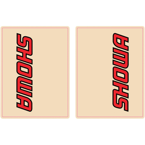 FLU Designs Inc. - FLU Designs Inc. Upper Fork Showa Decal - Red/Black - 01012